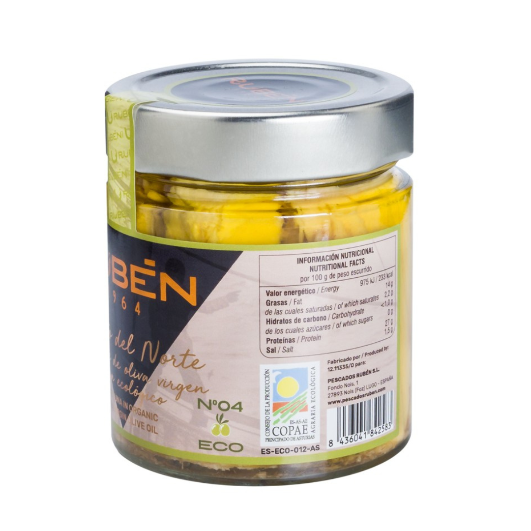 "Bonito del Norte" in Bio Extra Natives Olivenöl, 200 gr. Limitierte Auflage, Glas