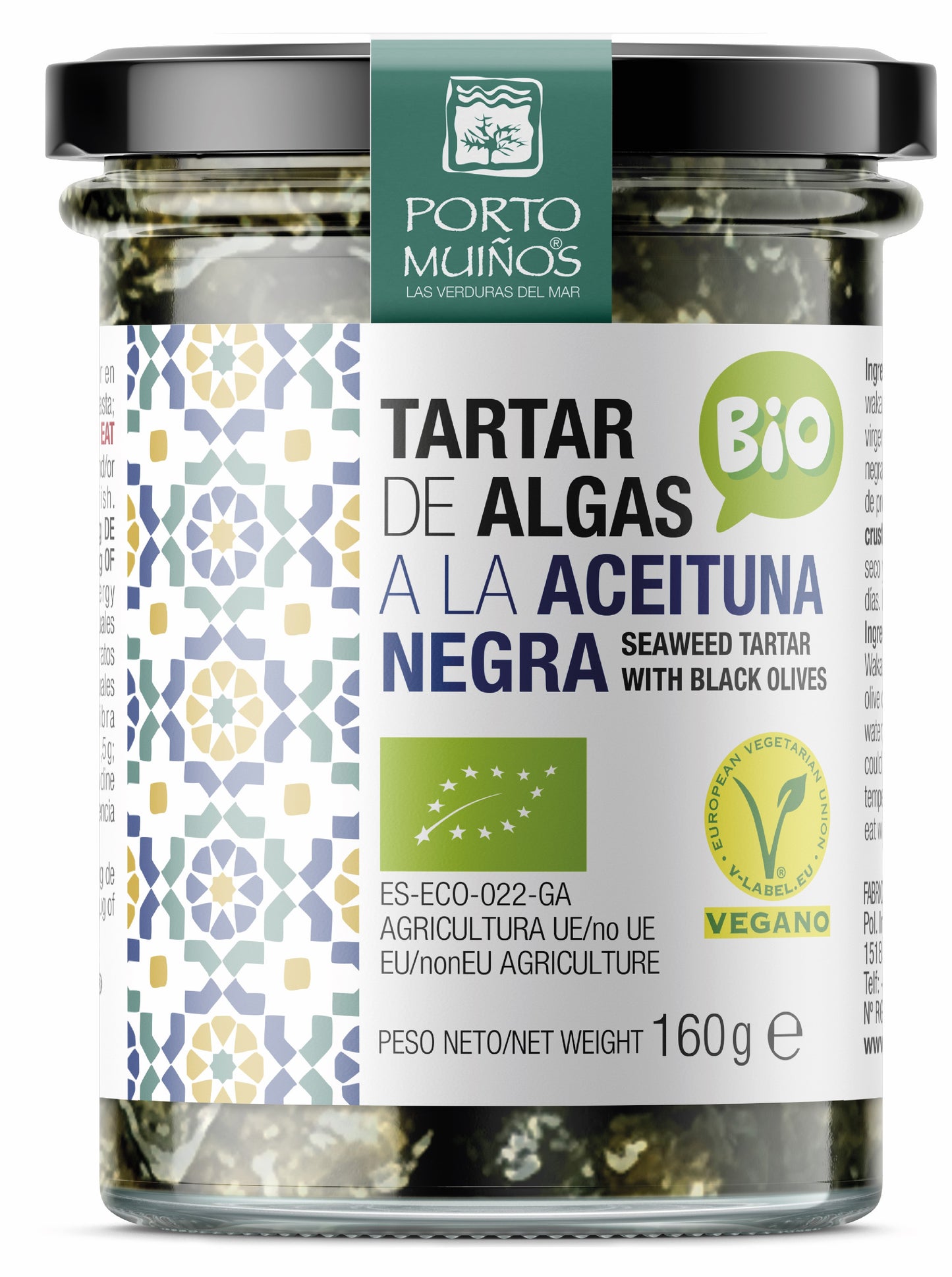 Bio Algen-Tartar mit schwarzen Oliven, 160 gr.
