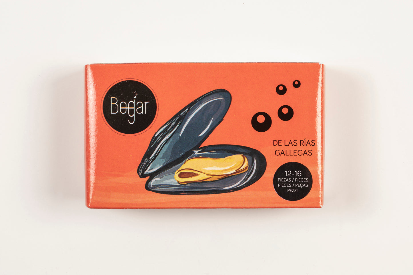 Miesmuscheln in Escabeche Sauce. mittlerer Grösse 12/16 Stk., 111 gr. Bogar