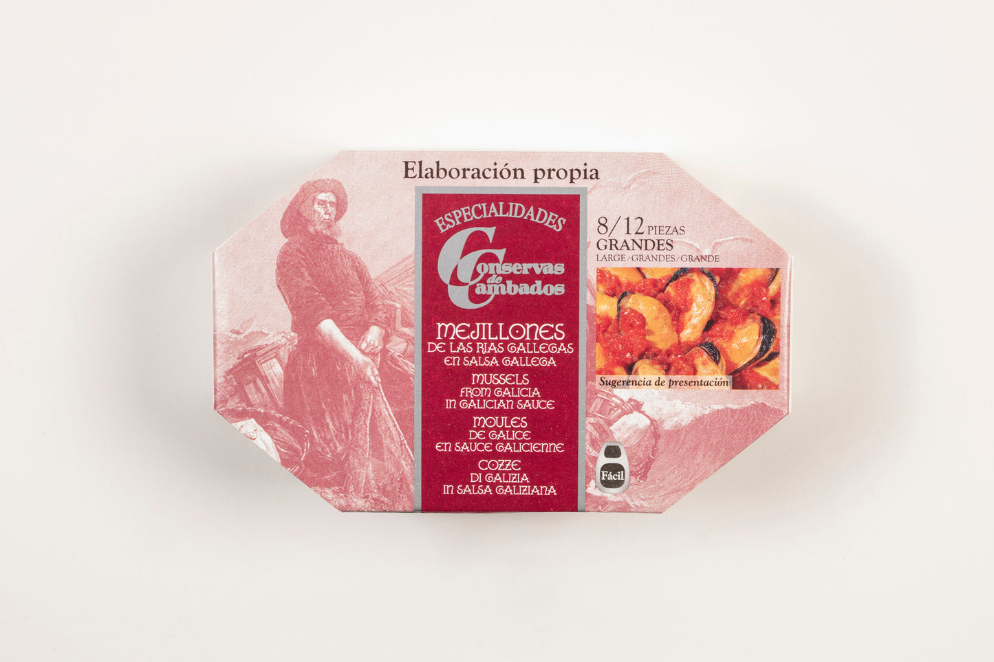 Miesmuscheln in Galizische Sauce. Gross. 8/12 Stk., 120 gr. Spezialität