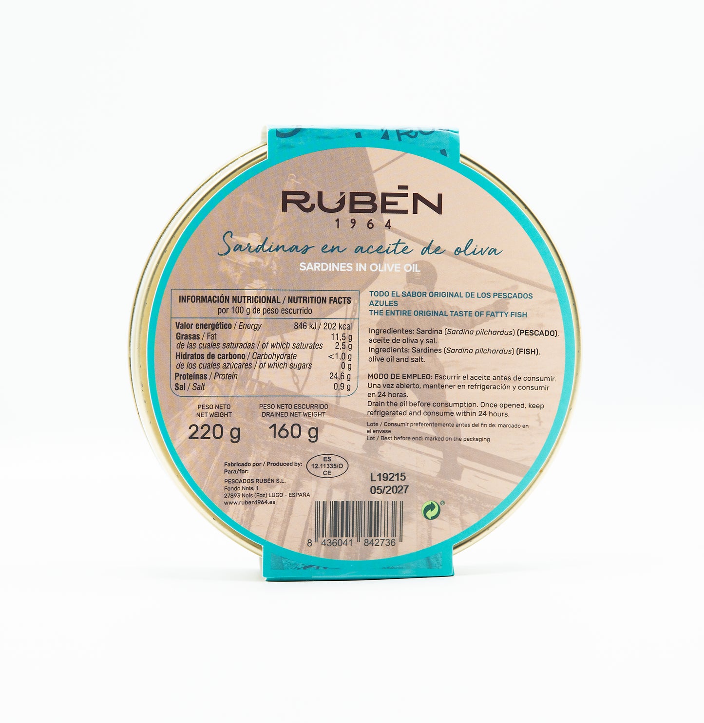 Sardinen in Olivenöl, 220 gr. Limitierte Auflage