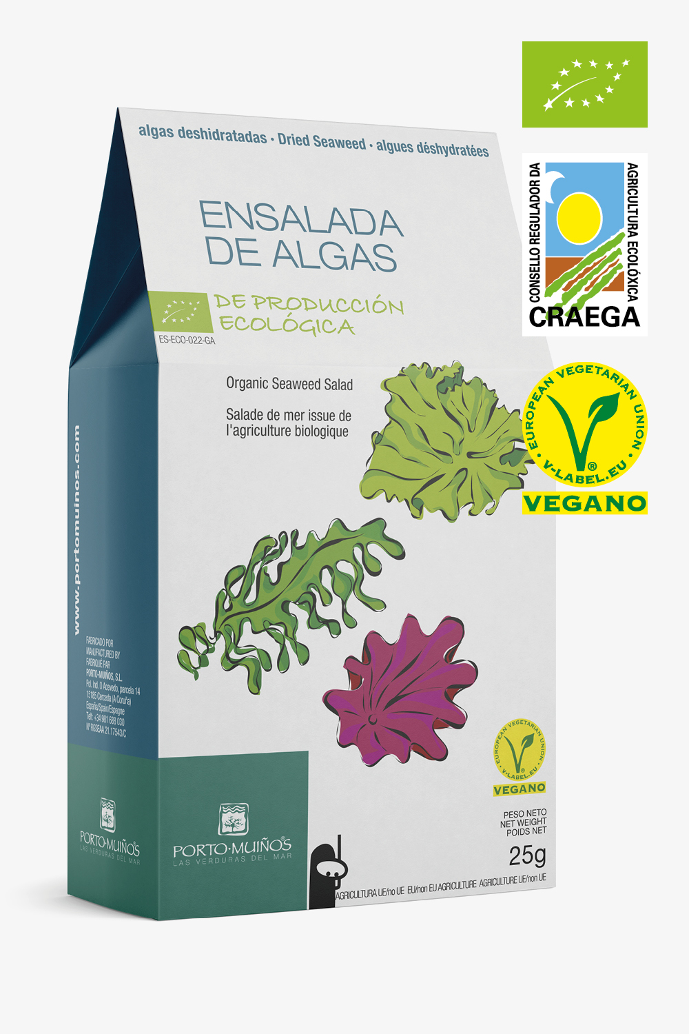 Bio getrockneten Algen. Algensalat. Etui 25 g