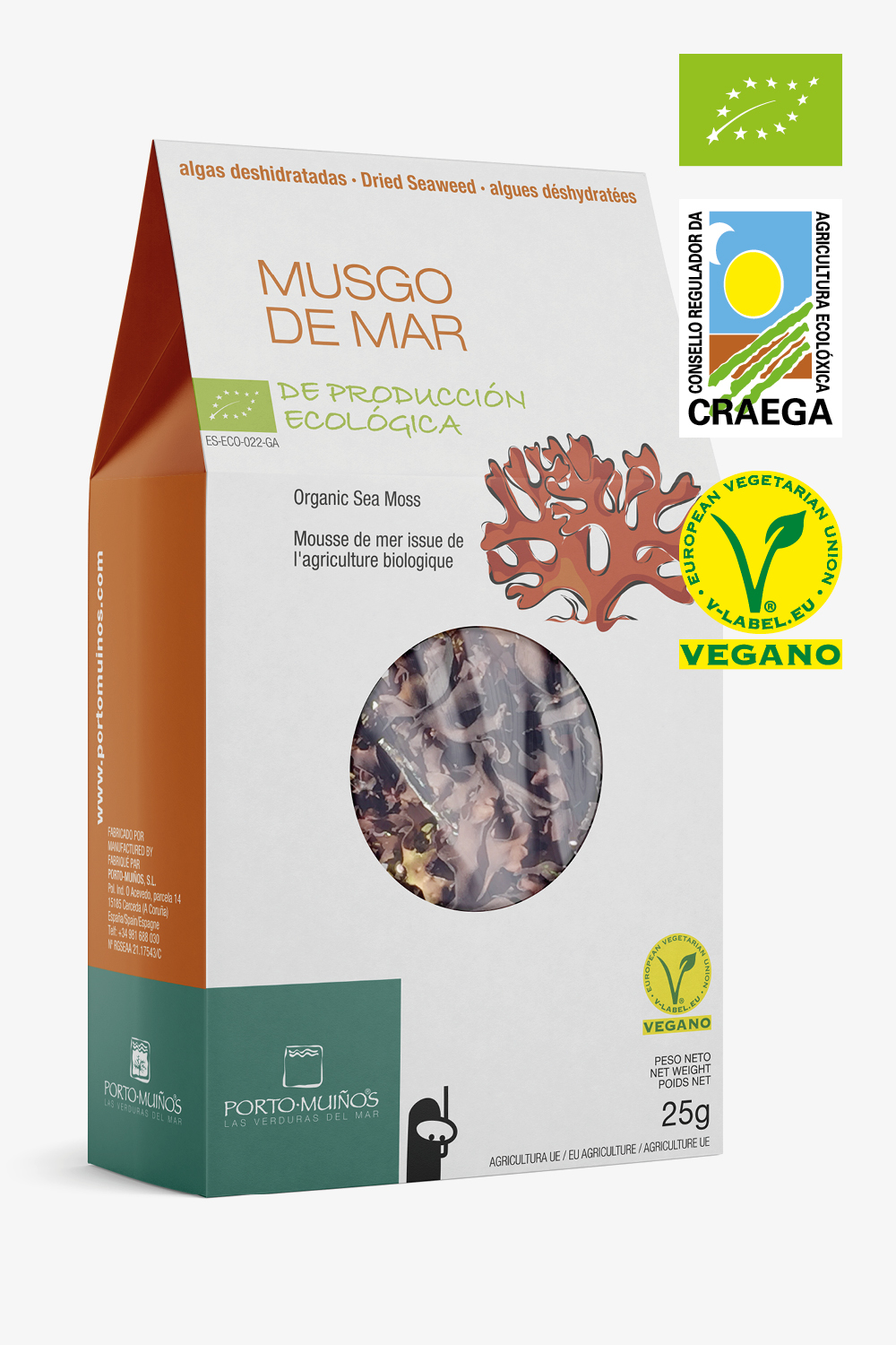 Bio getrocknete Algen. Algen Moos. Etui 25 g