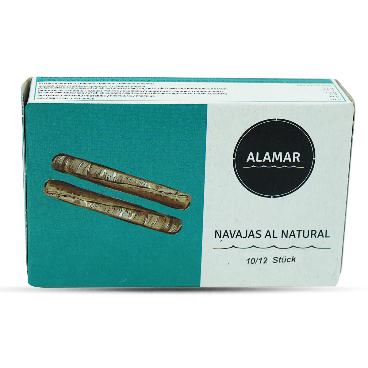 Schwertmuscheln Natur. Stücke 4/6 Stk., 111 gr. Alamar