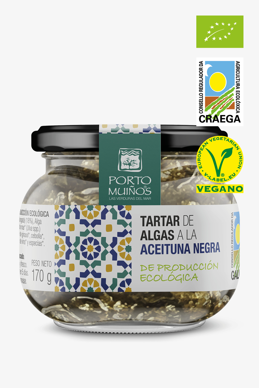 Bio Algen-Tartar mit schwarzen Oliven, 170 gr.